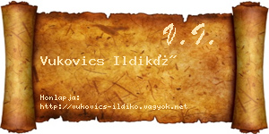 Vukovics Ildikó névjegykártya