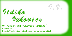 ildiko vukovics business card